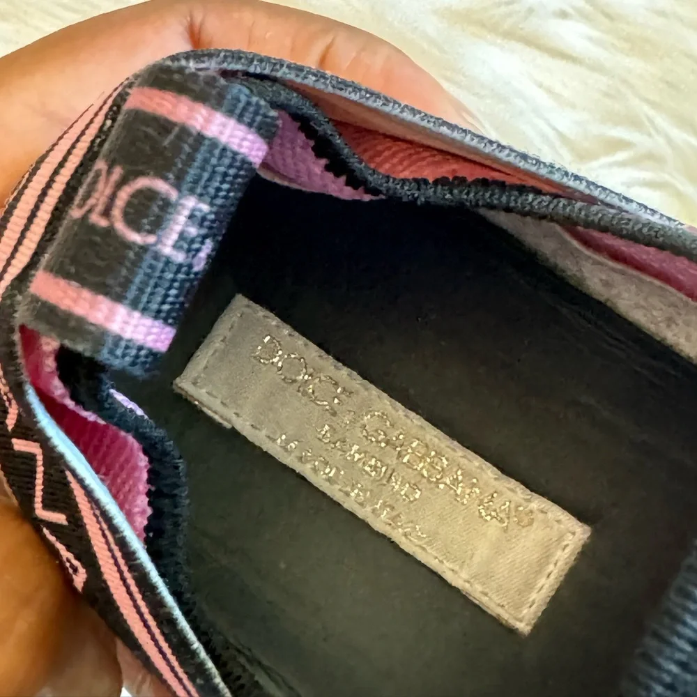 Dolce & Gabbana Kids Pink rhinestone sneakers